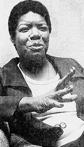 Maya Angelou, author of “I Know Why the Caged Bird Sings”
